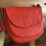 Sac besace Pinatex orange. Mode éthique, vegan, Oeko- Tex.