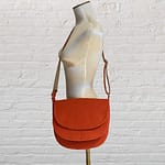 Sac besace Pinatex orange. Mode éthique respectueuse de la nature- Vegan