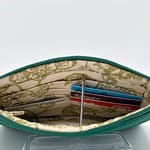 Pochette Pinatex vert- vegan, cuir d'ananas.