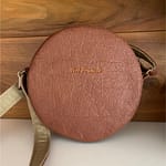 Mini sac rond Macaron couleur cannelle
