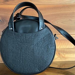 Sac Rond bi-matière Vegan noir