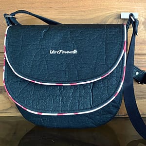 Sac besace en Pinatex noir