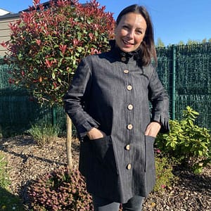 Veste en denim brodé